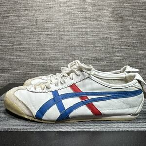 Asics Onitsuka Tiger Mexico 66 Shoes Men's 11.5 White Retro HL202 Blue Red VTG